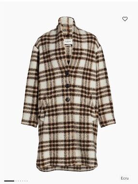 Isabel Marant Étoile Gabriel Oversized Plaid Wool Coat